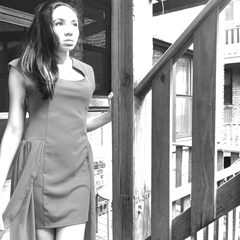 Rust Cocktail Dress - Picture 2 of 10
